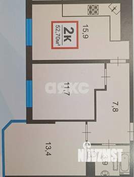 2-к квартира, вторичка, 53м2, 5/16 этаж