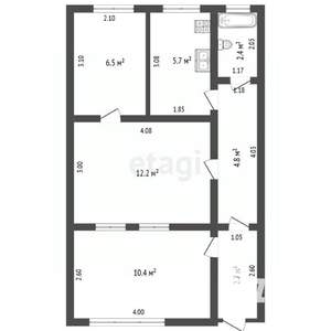 3-к квартира, вторичка, 45м2, 1/1 этаж