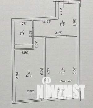 1-к квартира, вторичка, 45м2, 5/12 этаж