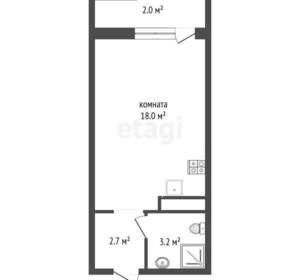 Студия квартира, вторичка, 26м2, 13/15 этаж