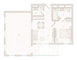 1-к квартира, вторичка, 95м2, 5/6 этаж
