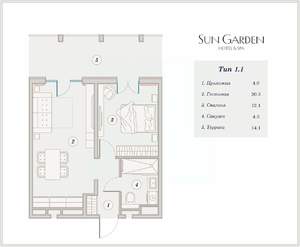 1-к квартира, вторичка, 53м2, 4/7 этаж