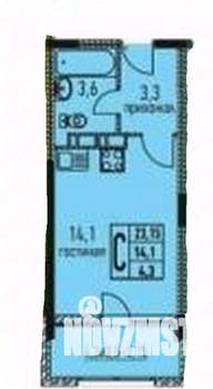 Студия квартира, вторичка, 25м2, 6/6 этаж