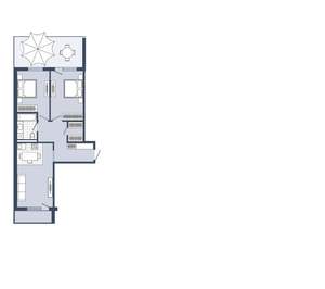 2-к квартира, строящийся дом, 92м2, 1/4 этаж