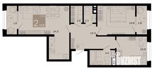 2-к квартира, вторичка, 73м2, 3/8 этаж