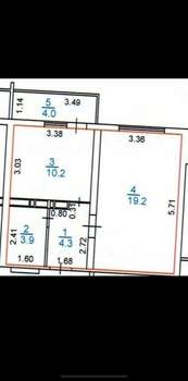 1-к квартира, вторичка, 40м2, 9/9 этаж