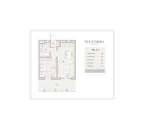 1-к квартира, вторичка, 53м2, 7/9 этаж