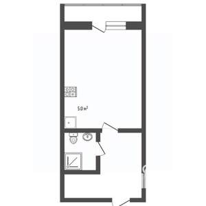 Студия квартира, вторичка, 30м2, 13/16 этаж