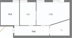 2-к квартира, вторичка, 69м2, 5/5 этаж