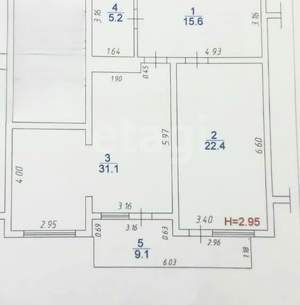 1-к квартира, вторичка, 74м2, 4/4 этаж