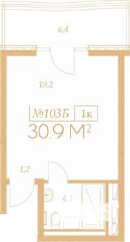 1-к квартира, вторичка, 31м2, 8/9 этаж