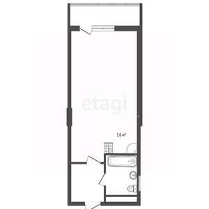 Студия квартира, вторичка, 34м2, 11/19 этаж