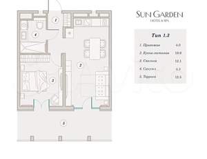 1-к квартира, вторичка, 53м2, 4/10 этаж