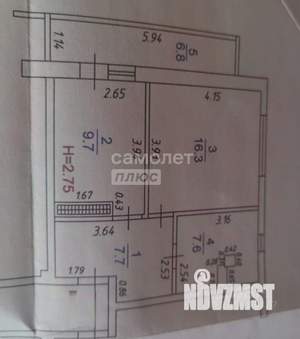 1-к квартира, вторичка, 48м2, 1/3 этаж