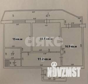 2-к квартира, вторичка, 81м2, 2/9 этаж