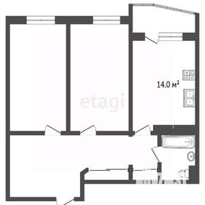 2-к квартира, вторичка, 73м2, 8/16 этаж