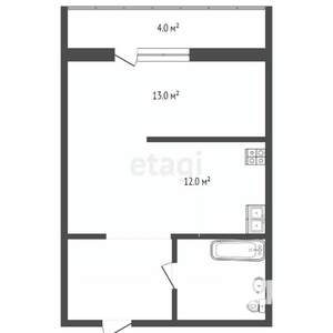 1-к квартира, вторичка, 35м2, 19/19 этаж