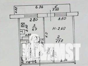 1-к квартира, вторичка, 39м2, 2/5 этаж