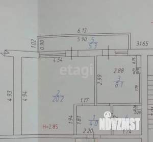 1-к квартира, вторичка, 41м2, 4/7 этаж