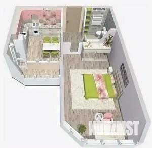 1-к квартира, вторичка, 46м2, 8/20 этаж