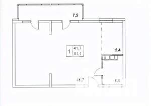 2-к квартира, вторичка, 59м2, 7/8 этаж