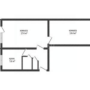2-к квартира, вторичка, 47м2, 4/5 этаж