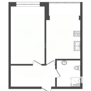 1-к квартира, вторичка, 40м2, 4/13 этаж