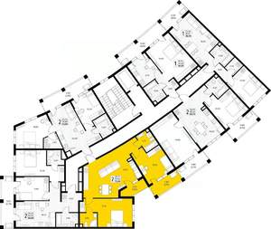 2-к квартира, вторичка, 73м2, 2/8 этаж