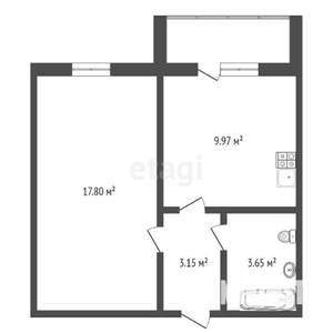 1-к квартира, вторичка, 38м2, 13/16 этаж