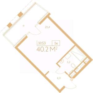 1-к квартира, вторичка, 47м2, 2/9 этаж