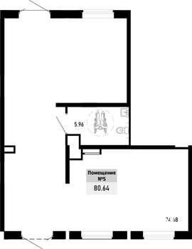 1-к квартира, строящийся дом, 81м2, 1/4 этаж