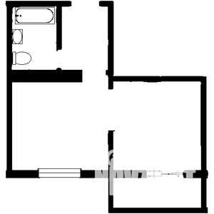 1-к квартира, вторичка, 33м2, 4/16 этаж