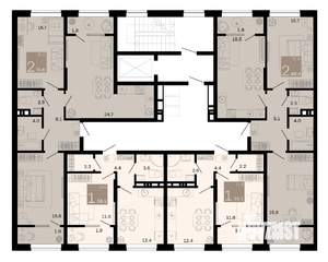 2-к квартира, вторичка, 68м2, 3/8 этаж