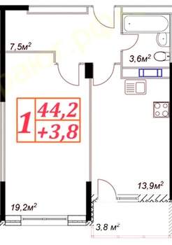 1-к квартира, вторичка, 48м2, 13/13 этаж