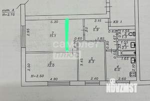 3-к квартира, вторичка, 51м2, 1/5 этаж