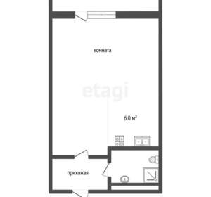 Студия квартира, вторичка, 30м2, 15/20 этаж