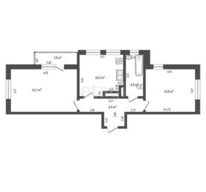 2-к квартира, вторичка, 55м2, 5/20 этаж