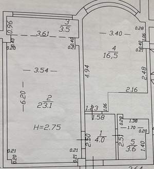 1-к квартира, вторичка, 47м2, 9/12 этаж