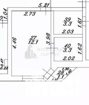 Студия квартира, вторичка, 17м2, 3/3 этаж