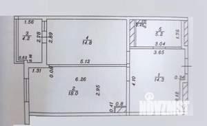 1-к квартира, вторичка, 57м2, 4/16 этаж