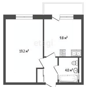 1-к квартира, вторичка, 34м2, 4/9 этаж