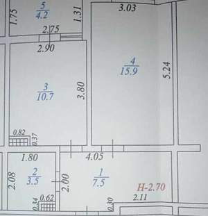 1-к квартира, вторичка, 42м2, 12/18 этаж