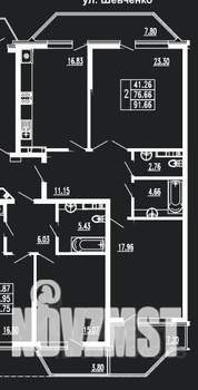 2-к квартира, вторичка, 92м2, 9/14 этаж