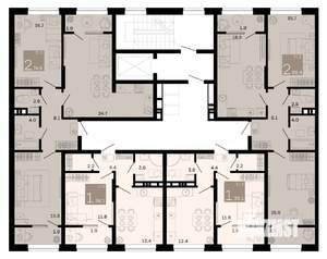 1-к квартира, вторичка, 36м2, 5/9 этаж