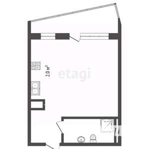 Студия квартира, вторичка, 33м2, 3/16 этаж