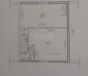 3-к квартира, вторичка, 106м2, 2/2 этаж