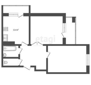 2-к квартира, вторичка, 61м2, 9/9 этаж