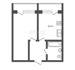 1-к квартира, вторичка, 41м2, 11/14 этаж