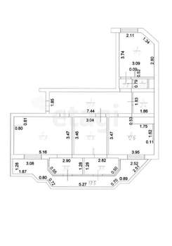 3-к квартира, вторичка, 73м2, 2/15 этаж