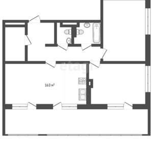 2-к квартира, вторичка, 58м2, 2/7 этаж